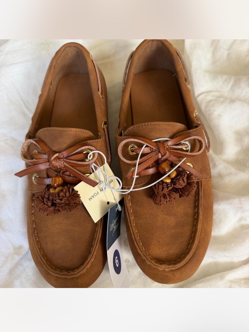 Universal Thread Women's Tassel Moccasin Loafers in Cognac